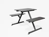 TABLE PIQUE-NIQUE FOUR & MORE  - Coloris HPL Solid Anthracite