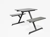 TABLE PIQUE-NIQUE FOUR & MORE  - Coloris HPL Solid Gris