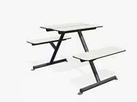 TABLE PIQUE-NIQUE FOUR & MORE  - Coloris HPL Solid Blanc