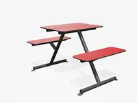 TABLE PIQUE-NIQUE FOUR & MORE  - Coloris HPL Néon Rouge