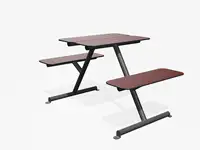 TABLE PIQUE-NIQUE FOUR & MORE  - Coloris HPL Rouge foncé