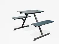 TABLE PIQUE-NIQUE FOUR & MORE  - Coloris HPL Pétrole foncé