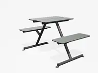 TABLE PIQUE-NIQUE FOUR & MORE  - Coloris HPL Pétrole pâle