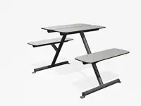 TABLE PIQUE-NIQUE FOUR & MORE  - Coloris HPL Solid Cloud