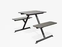 TABLE PIQUE-NIQUE FOUR & MORE  - Coloris HPL Brun terre foncé