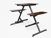 TABLE PIQUE-NIQUE HAUTE FOUR & MORE  - Coloris HPL Cloudy Marron