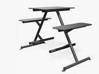 TABLE PIQUE-NIQUE HAUTE FOUR & MORE  - Coloris HPL Solid Anthracite