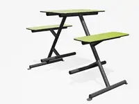 TABLE PIQUE-NIQUE HAUTE FOUR & MORE  - Coloris HPL Néon Vert