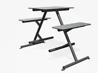 TABLE PIQUE-NIQUE HAUTE FOUR & MORE  - Coloris HPL Pétrole pâle