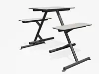 TABLE PIQUE-NIQUE HAUTE FOUR & MORE  - Coloris HPL Sable pâle