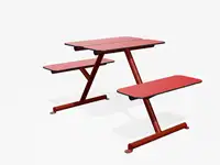 TABLE PIQUE-NIQUE FOUR & MORE - Coloris HPL Néon Rouge
