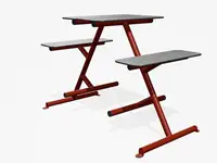 TABLE PIQUE-NIQUE HAUTE FOUR & MORE - Coloris HPL Cloudy Gris