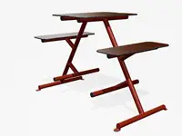 TABLE PIQUE-NIQUE HAUTE FOUR & MORE - Coloris HPL Cloudy Marron