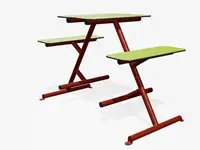 TABLE PIQUE-NIQUE HAUTE FOUR & MORE - Coloris HPL Néon Vert