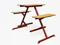 TABLE PIQUE-NIQUE HAUTE FOUR & MORE - Coloris HPL Néon Jaune