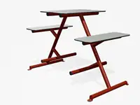 TABLE PIQUE-NIQUE HAUTE FOUR & MORE - Coloris HPL Solid Cloud