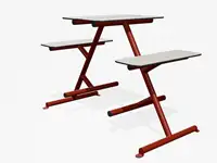 TABLE PIQUE-NIQUE HAUTE FOUR & MORE - Coloris HPL Sable pâle