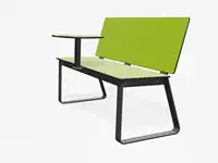BANC BIBI 130cm - avec tablette - Coloris HPL Néon Vert