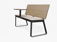 BANC BIBI 130cm - avec tablette - Coloris HPL Natura