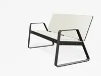 BANC LOUNGE BIBI 130cm - avec accoudoirs - Coloris HPL Solid Blanc