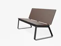 BANC LOUNGE BIBI 130cm - sans accoudoirs - Coloris HPL Cloudy Marron