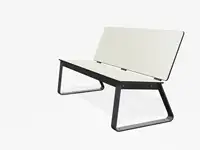 BANC LOUNGE BIBI 130cm - sans accoudoirs - Coloris HPL Solid Blanc