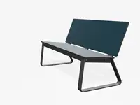 BANC LOUNGE BIBI 130cm - sans accoudoirs - Coloris HPL Pétrole foncé