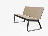 BANC LOUNGE BIBI 130cm - sans accoudoirs - Coloris HPL Natura