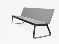 BANC LOUNGE BIBI 200cm - sans accoudoirs - Coloris HPL Cloudy Gris