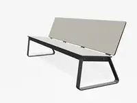 BANC LOUNGE BIBI 200cm - sans accoudoirs - Coloris HPL Sable pâle