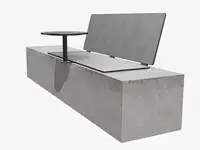 SIÈGE BIBI 130cm - avec tablette - Coloris HPL Cloudy Gris
