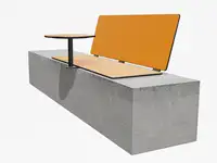 SIÈGE BIBI 130cm - avec tablette - Coloris HPL Néon Jaune