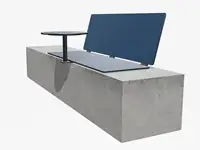 SIÈGE BIBI 130cm - avec tablette - Coloris HPL Bleu foncé