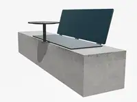 SIÈGE BIBI 130cm - avec tablette - Coloris HPL Pétrole foncé