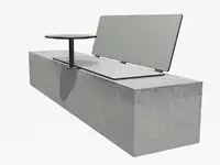 SIÈGE BIBI 130cm - avec tablette - Coloris HPL Solid Cloud