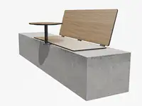 SIÈGE BIBI 130cm - avec tablette - Coloris HPL Natura