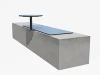ASSISE BIBI 130cm - avec tablette - Coloris HPL Néon Bleu