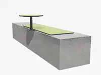 ASSISE BIBI 130cm - avec tablette - Coloris HPL Néon Vert