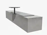 ASSISE BIBI 130cm - avec tablette - Coloris HPL Pétrole pâle