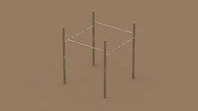 BODY ART by PRO URBA : Agrès STREET WORKOUT: Carré de barres de traction., ref BA02**