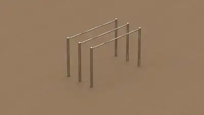 BODY ART by PRO URBA : Agrès STREET WORKOUT : double barre parallèle, ref BA03**