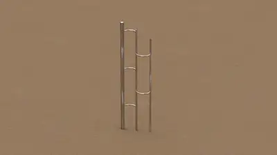 BODY ART by PRO URBA : Agrès STREET WORKOUT : Poteau vague, ref BA05-2**