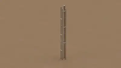 BODY ART by PRO URBA : Agrès STREET WORKOUT : Poteau anneau, ref BA06-1**