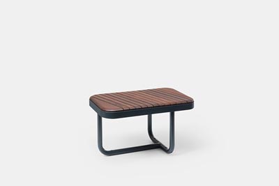 TABOURET RECTANGULAIRE TIIDE - frêne rétifié