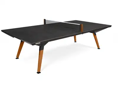 TABLE PING-PONG ORIGIN - structure noire, plateau décor stone