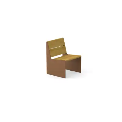 CHAISE HEY - acier Corten et pin nordique