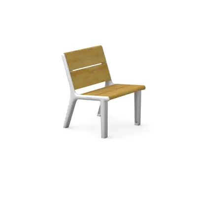 CHAISE MILOU - aluminium et bois tropical