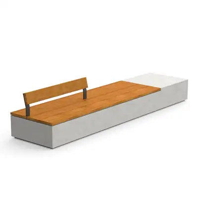 BANQUETTE LOG 400 - assise et dossier bois