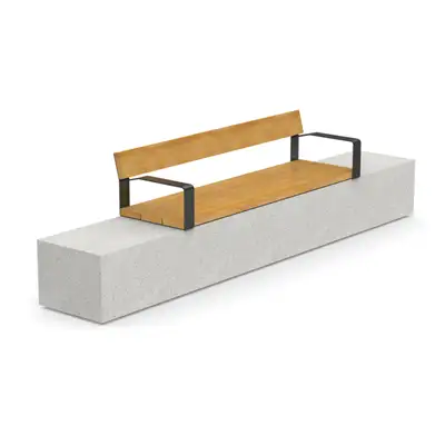 BANC IVY AVEC ACCOUDOIRS - fixation sur muret