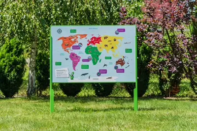 EDU PLAYGROUNDS : TABLEAU ÉDUCATIF SIMPLE - Continents, ref S07-EB3_EDU